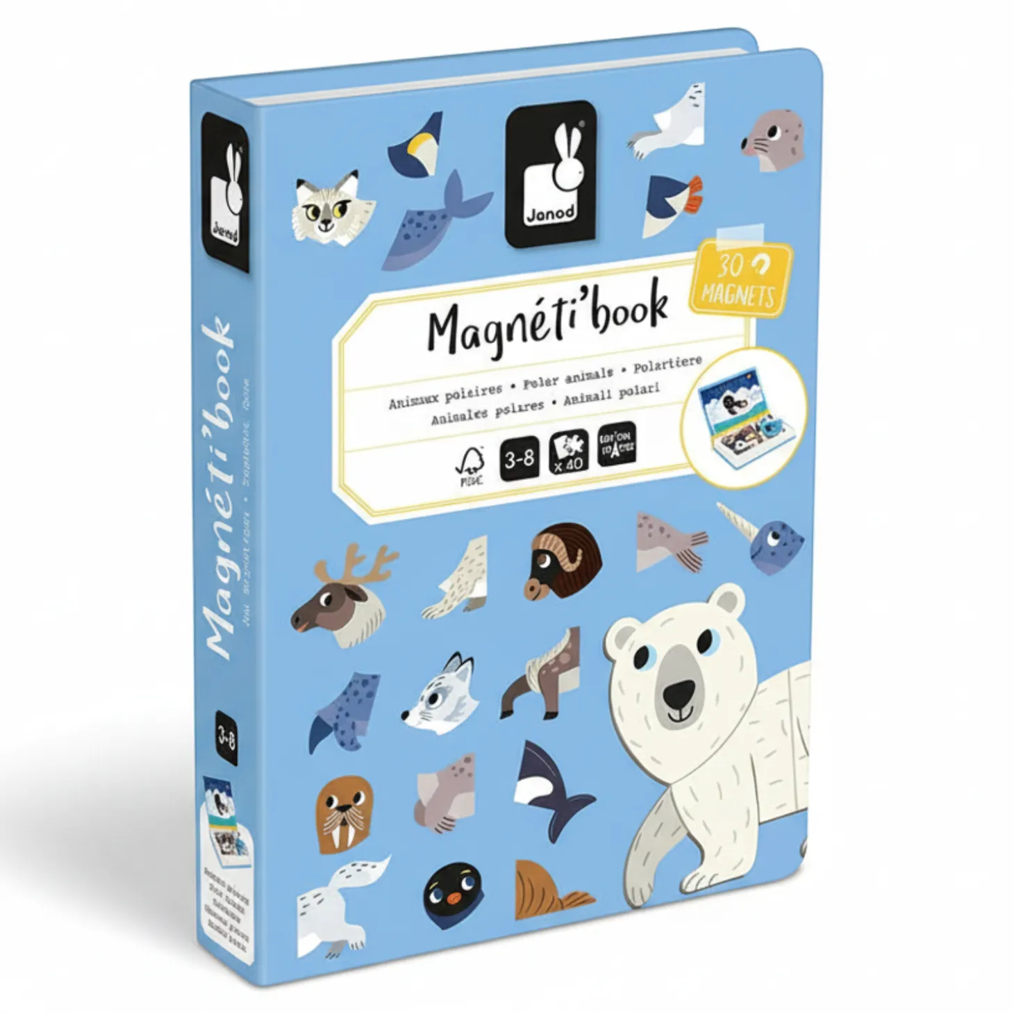Magnetyczna układanka Zwierzęta polarne Magnetibook