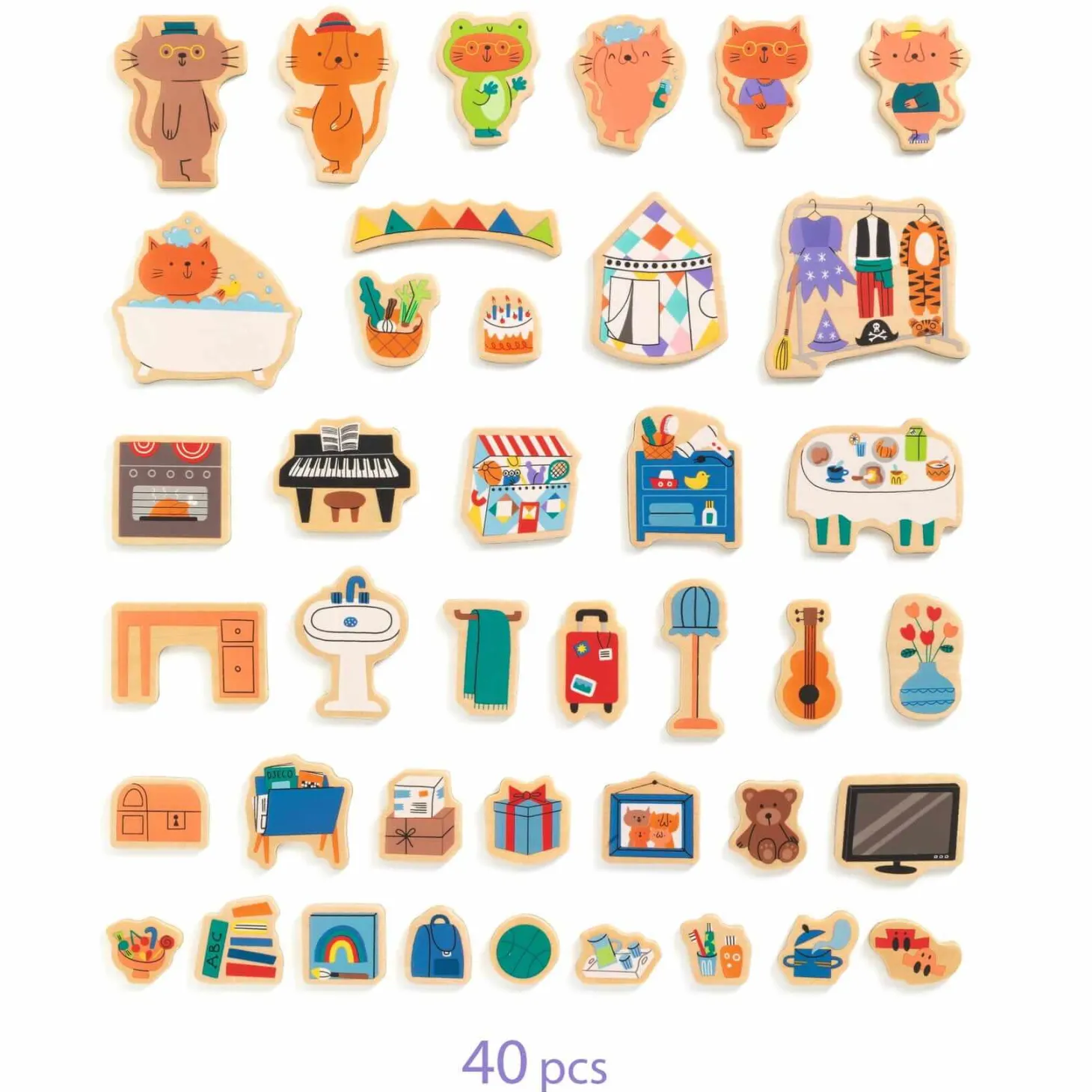Magnetyczne puzzle DOMEK KOTKÓW