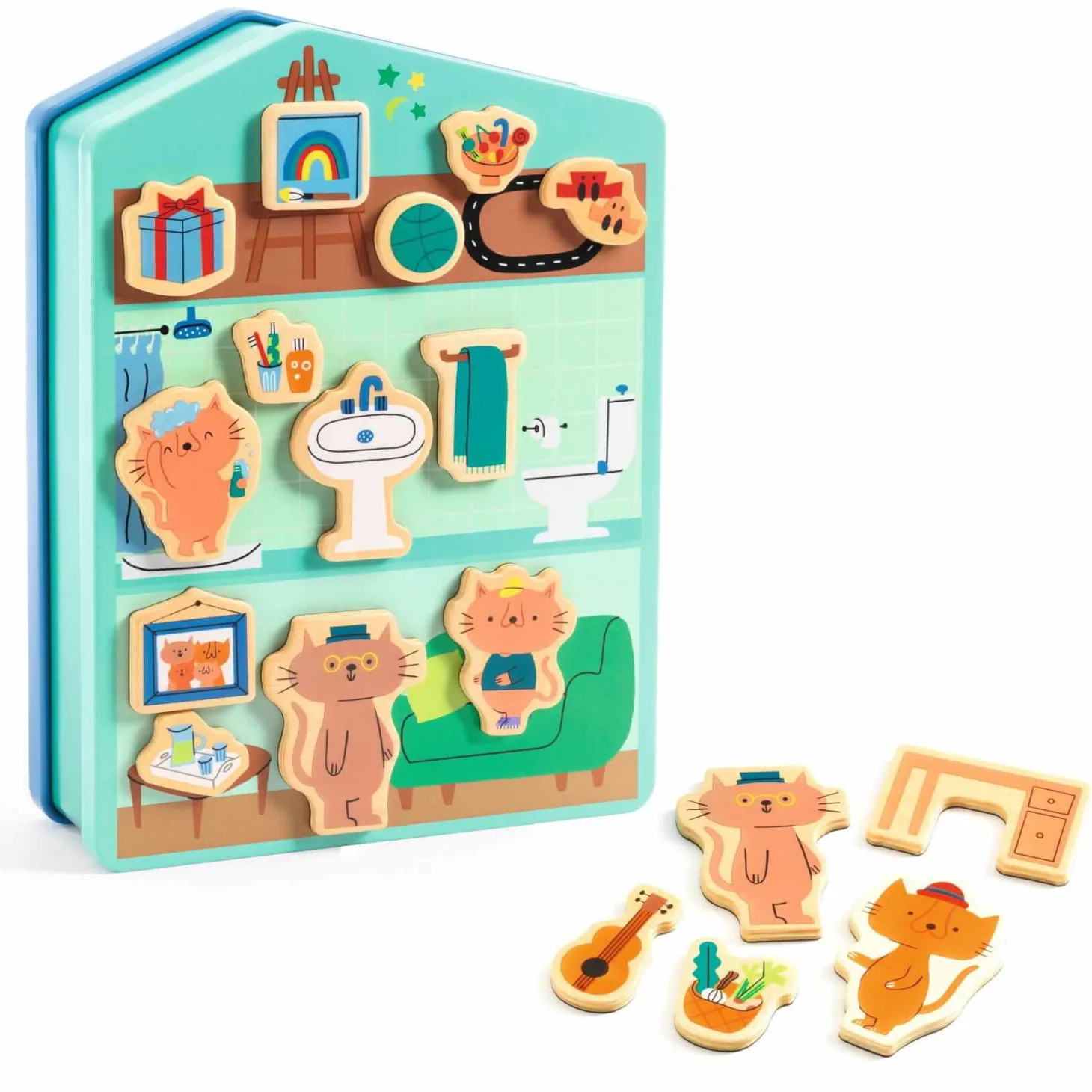 Magnetyczne puzzle DOMEK KOTKÓW