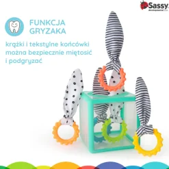 Manipulacyjna kostka sensoryczna Montessori, sorter z krążkami
