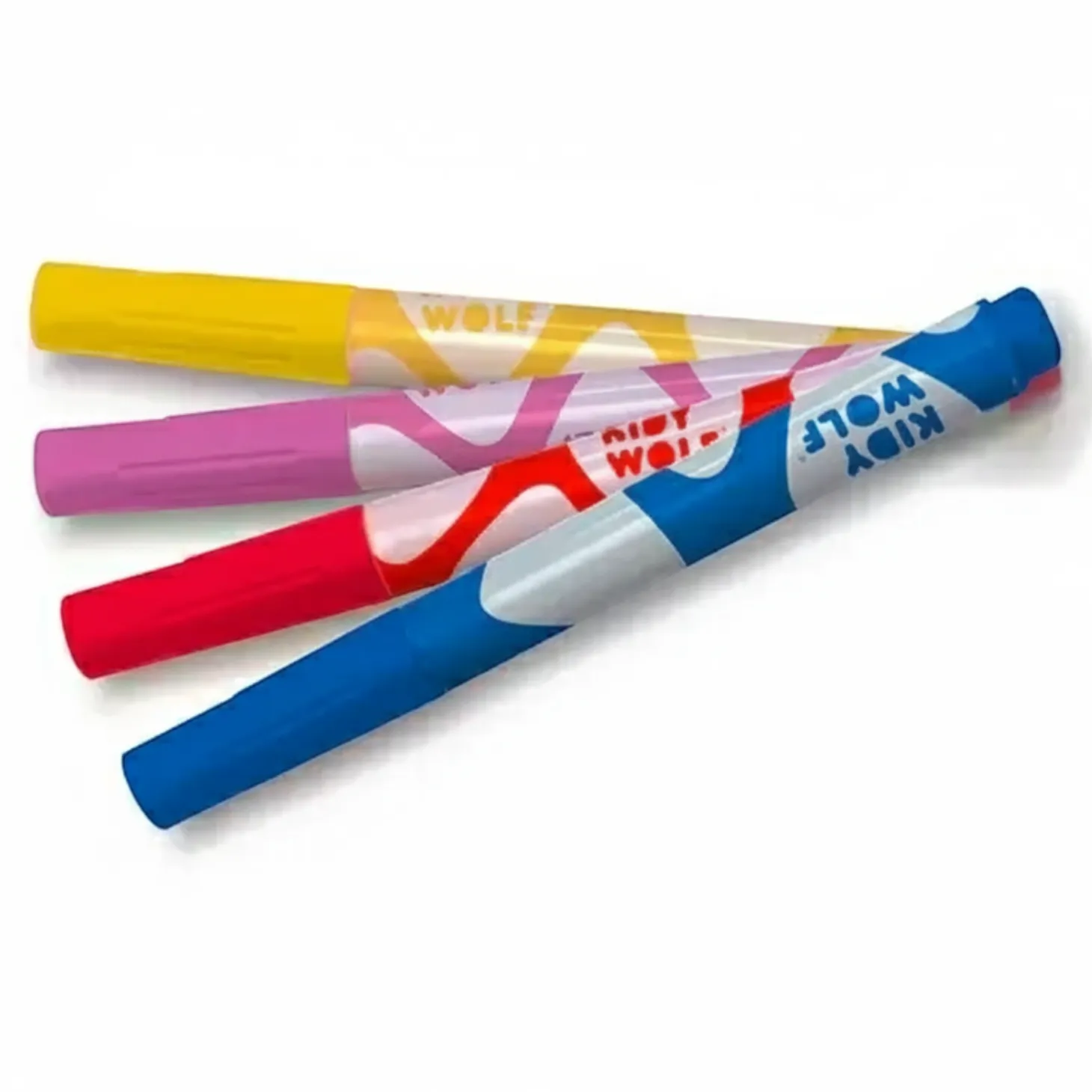 Markery fluorescencyjne KIDYMARKERS - żółty, różowy, czerwony, niebieski