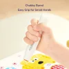 Markery zmywalne z okrągłą końcówką i stemplem (12 kolorów)