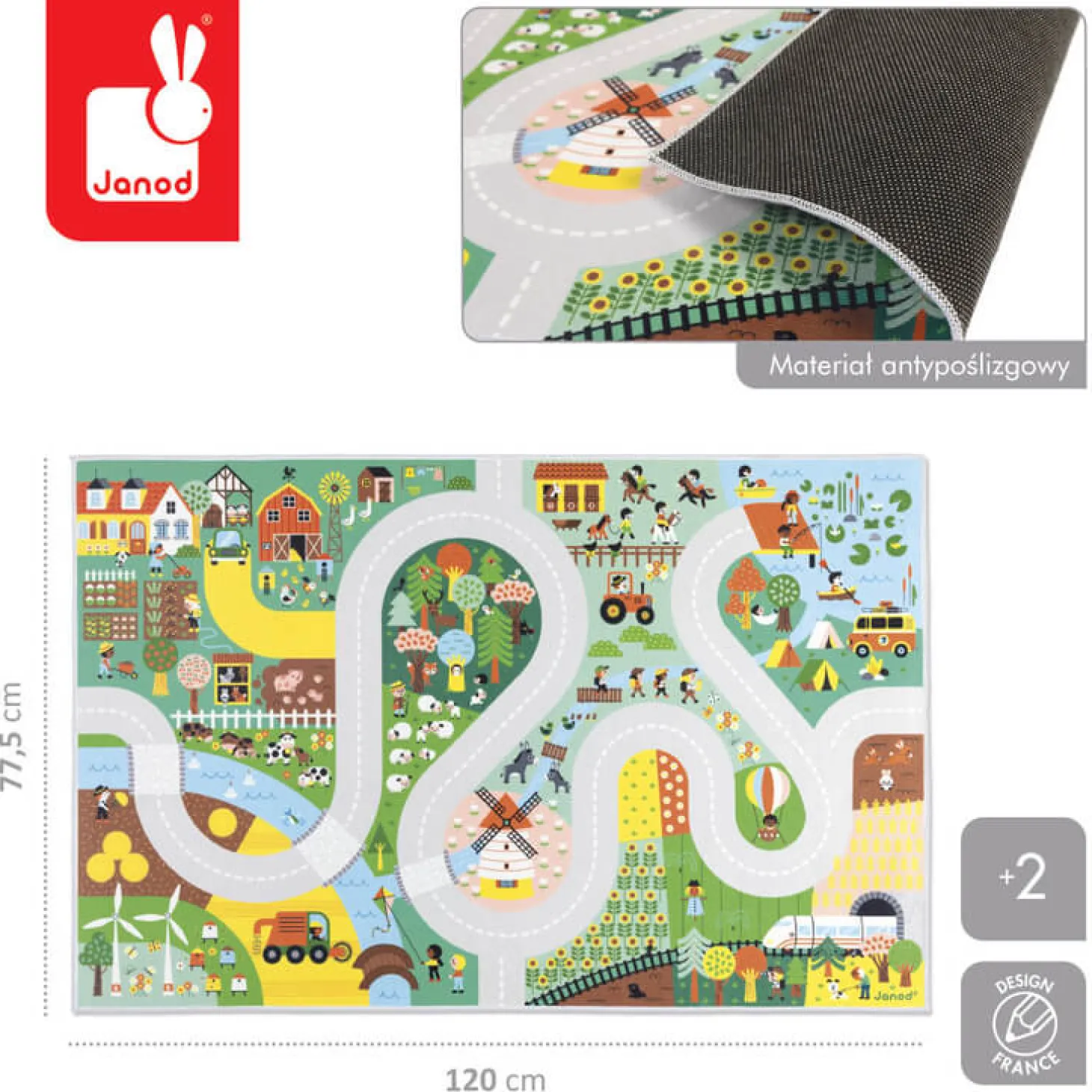 Mata do zabawy z drogą Wieś Cross Roads 2+