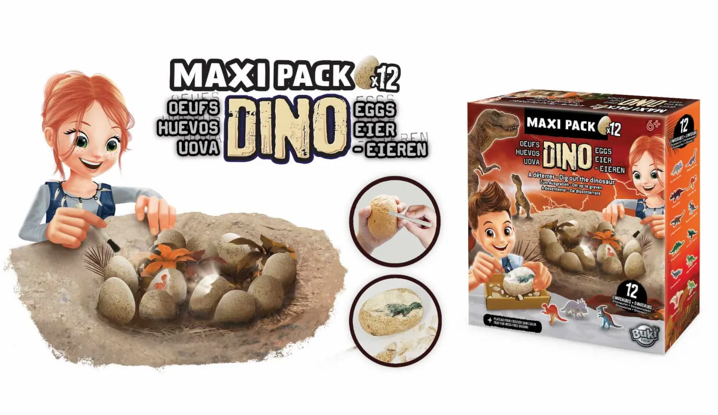 Mega paka jajek dinozaura - 12 sztuk