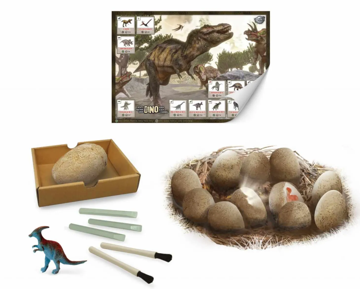 Mega paka jajek dinozaura - 12 sztuk