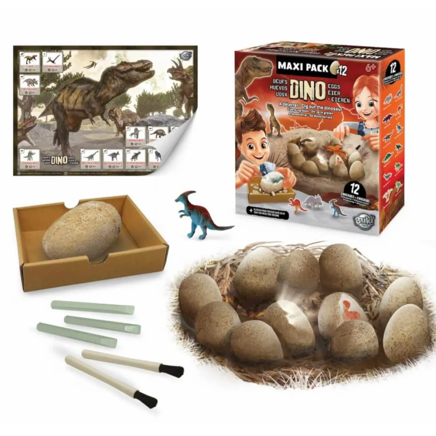 Mega paka jajek dinozaura - 12 sztuk