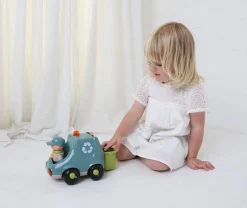 Śmieciarka z kierowcą