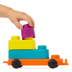 Miękkie klocki sensoryczne z WAGONIKAMI - Buildin’ Squishies