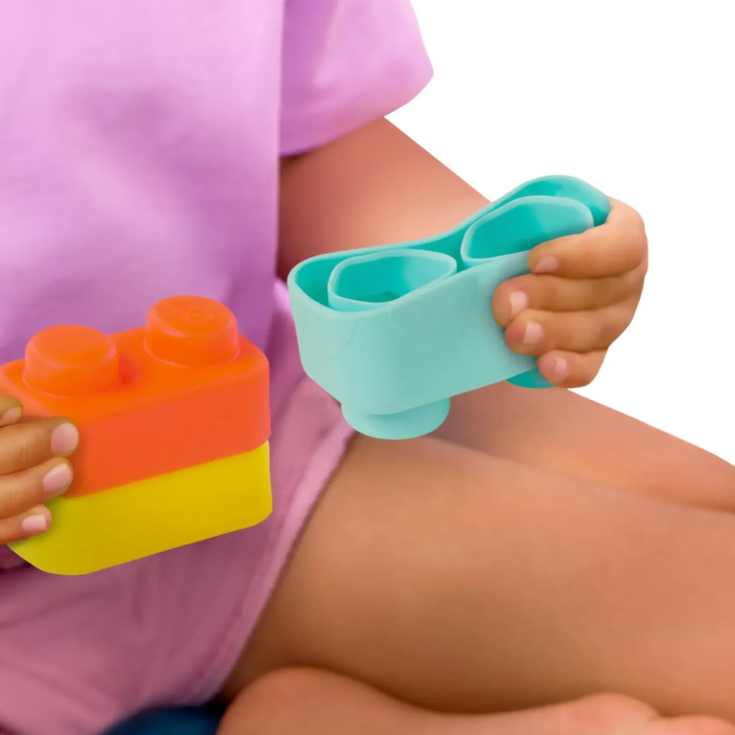 Miękkie klocki sensoryczne z WAGONIKAMI - Buildin’ Squishies
