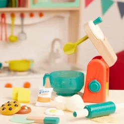 Mini Chef – Mix & Bake Playset – drewniany mikser z akcesoriami i składnikami do pieczenia ciast