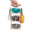 Mini Chef - Pot-n-Pan Playset - zestaw realistycznych naczyń i przyborów kuchennych ze stojakiem
