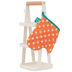 Mini Chef - Pot-n-Pan Playset - zestaw realistycznych naczyń i przyborów kuchennych ze stojakiem