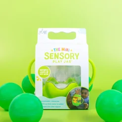 Mini słoik sensoryczny, świecący do napełnienia wodą - zielony