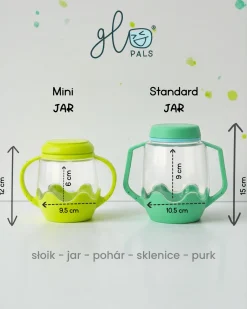 Mini słoik sensoryczny, świecący do napełnienia wodą - niebieski