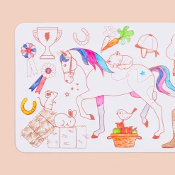 Mini zestaw do kolorowania z silikonową matą - Pony Club