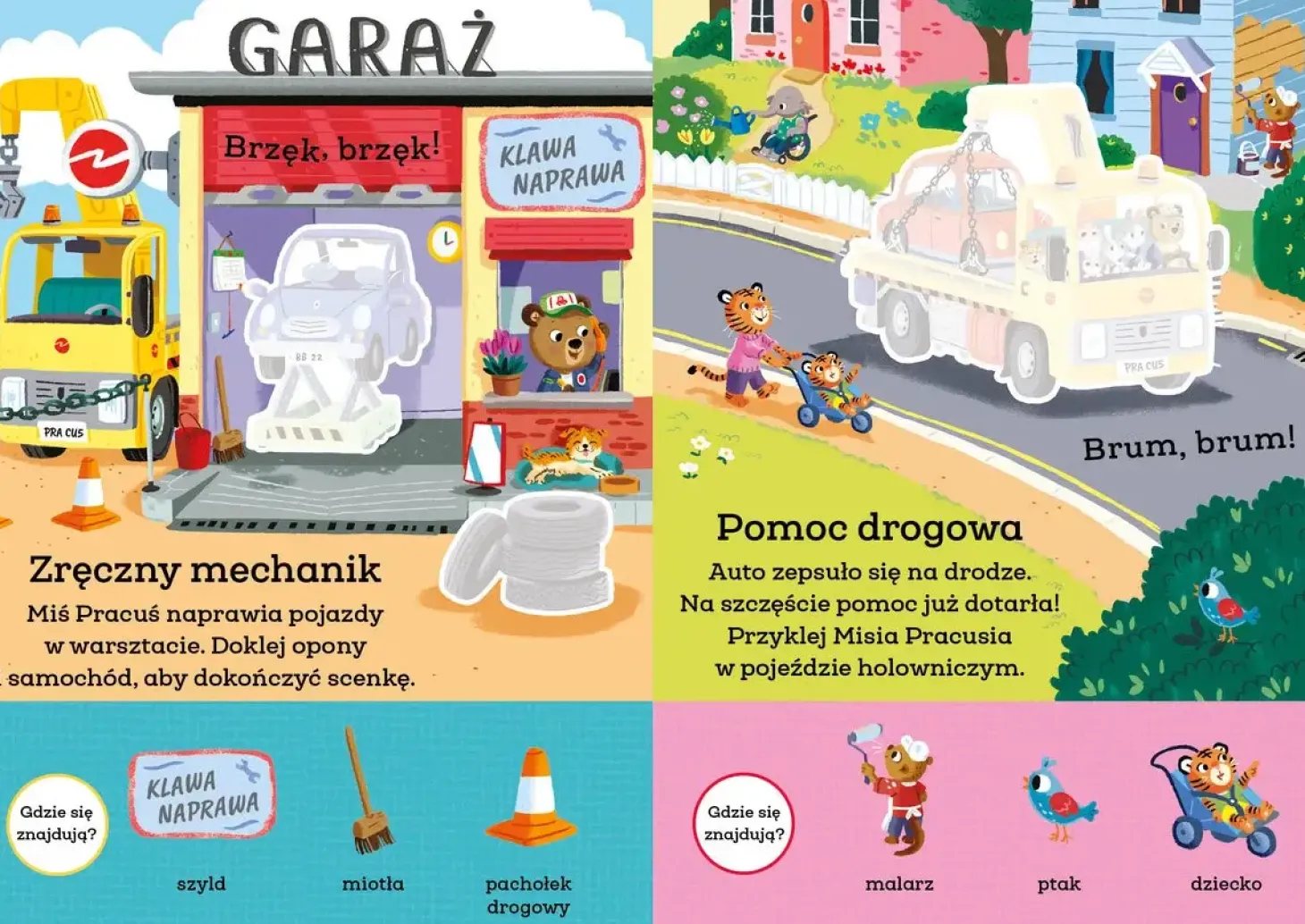 Miś Pracuś. Zawody. Książka z naklejkami