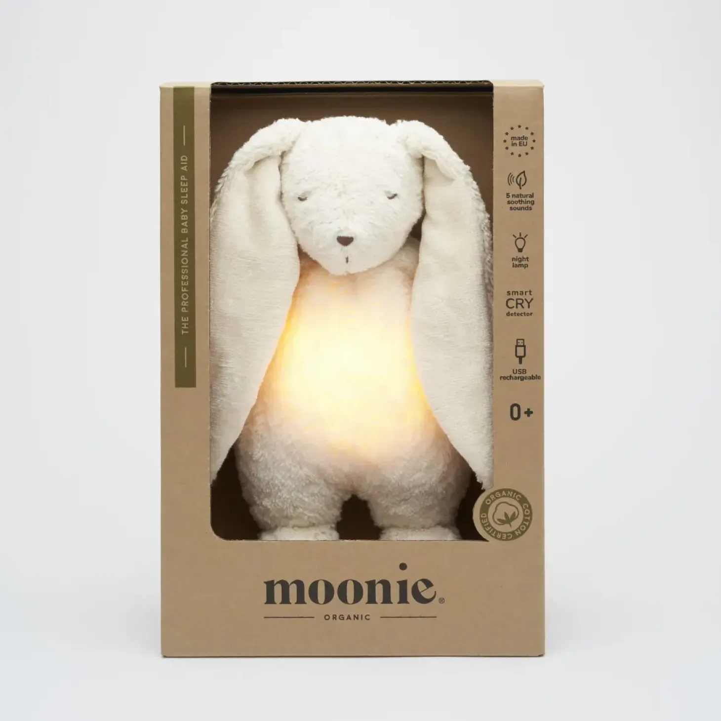Moonie NATUR 2.0 - szumiący króliczek z lampką - POLAR