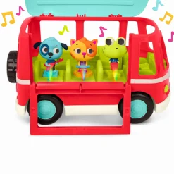 Muzyczny autobus z wesołymi pasażerami