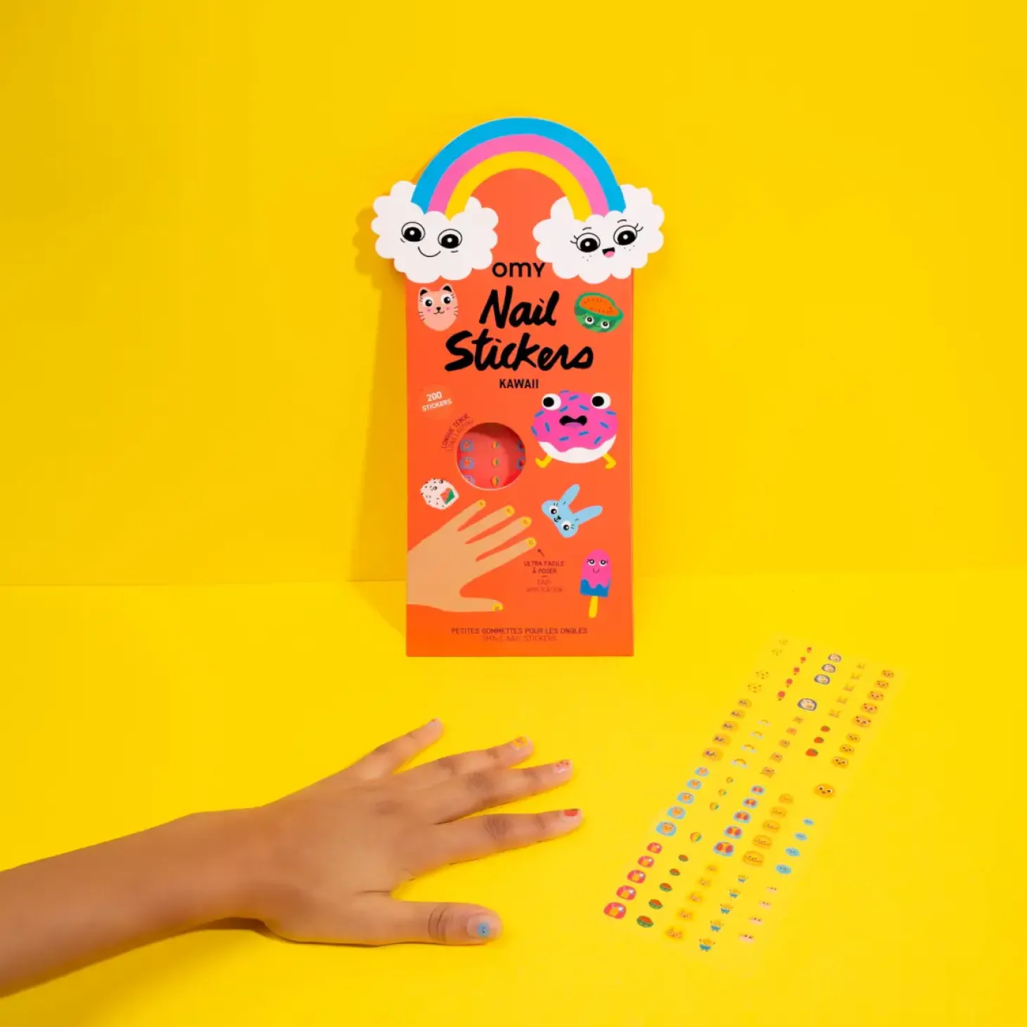 Naklejki na paznokcie dla dzieci Kawaii - 200 sztuk