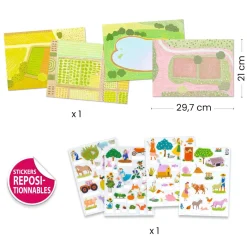 Naklejki wielokrotnego użytku 3D FARMA 3+
