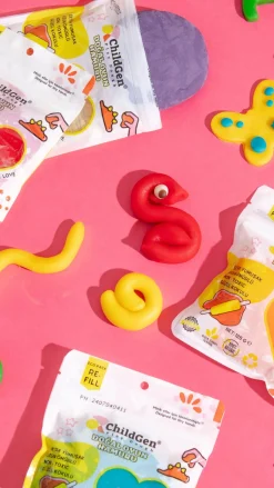 Naturalna ciastolina do zabawy, KOLORY PODSTAWOWE, eko-pack 6 szt. Re-Fill Play Dough