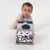 Obracająca się książeczka grzechocząca Tummy Time - Czarno-Biała
