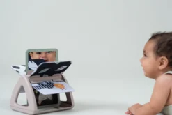 Obracająca się książeczka grzechocząca Tummy Time - Czarno-Biała