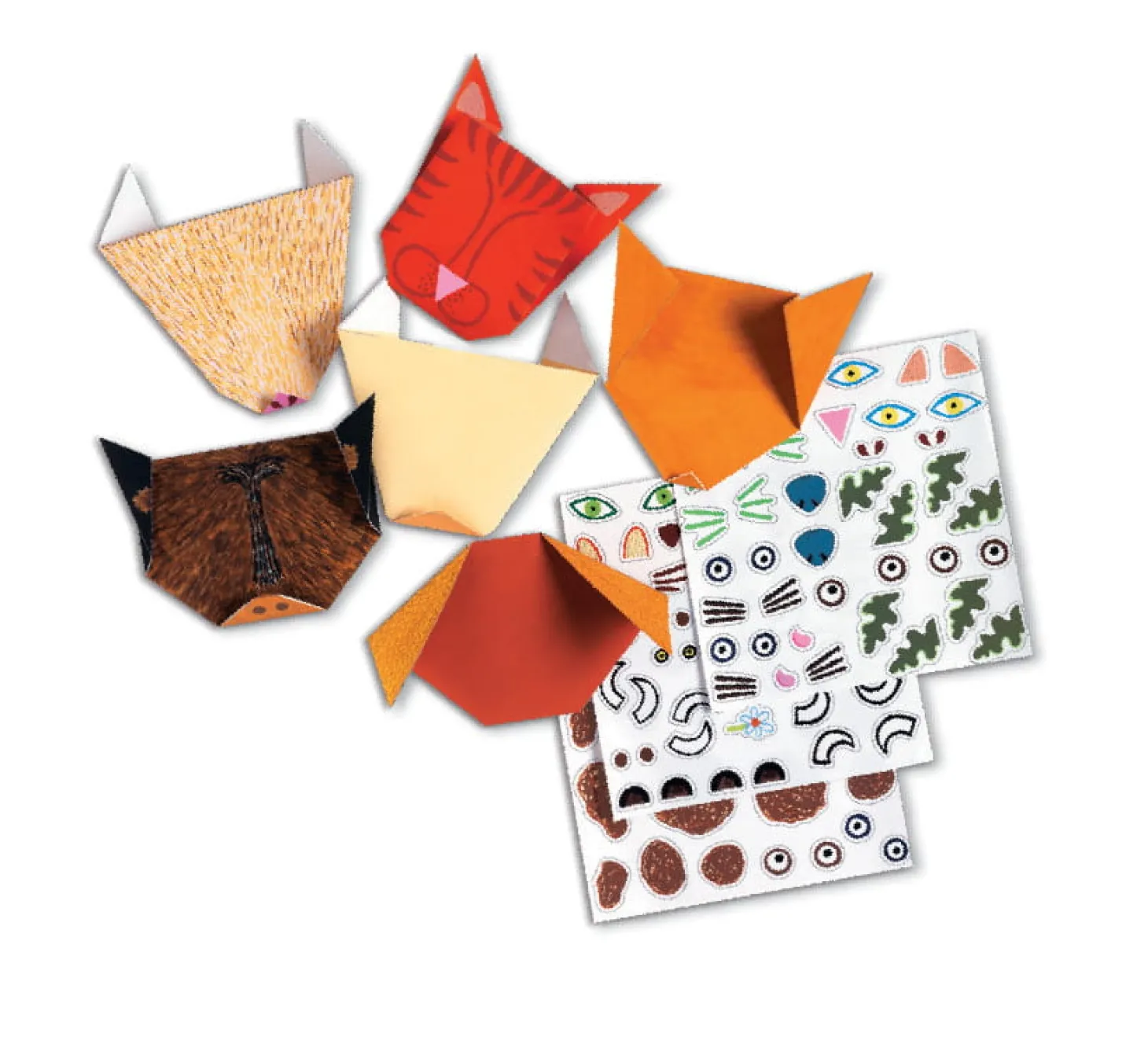 Origami z naklejkami Zwierzaki