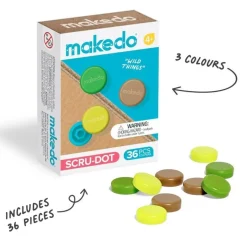 Ozdobne nakładki na śrubki Scru-Dot Makedo - Wild Things 36 el.