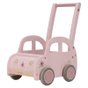 Pchacz wózeczek drewniany na zabawki Pink FSC