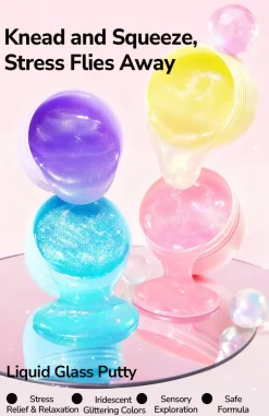 Perłowa masa sensoryczna Pearly Putty - purple dream