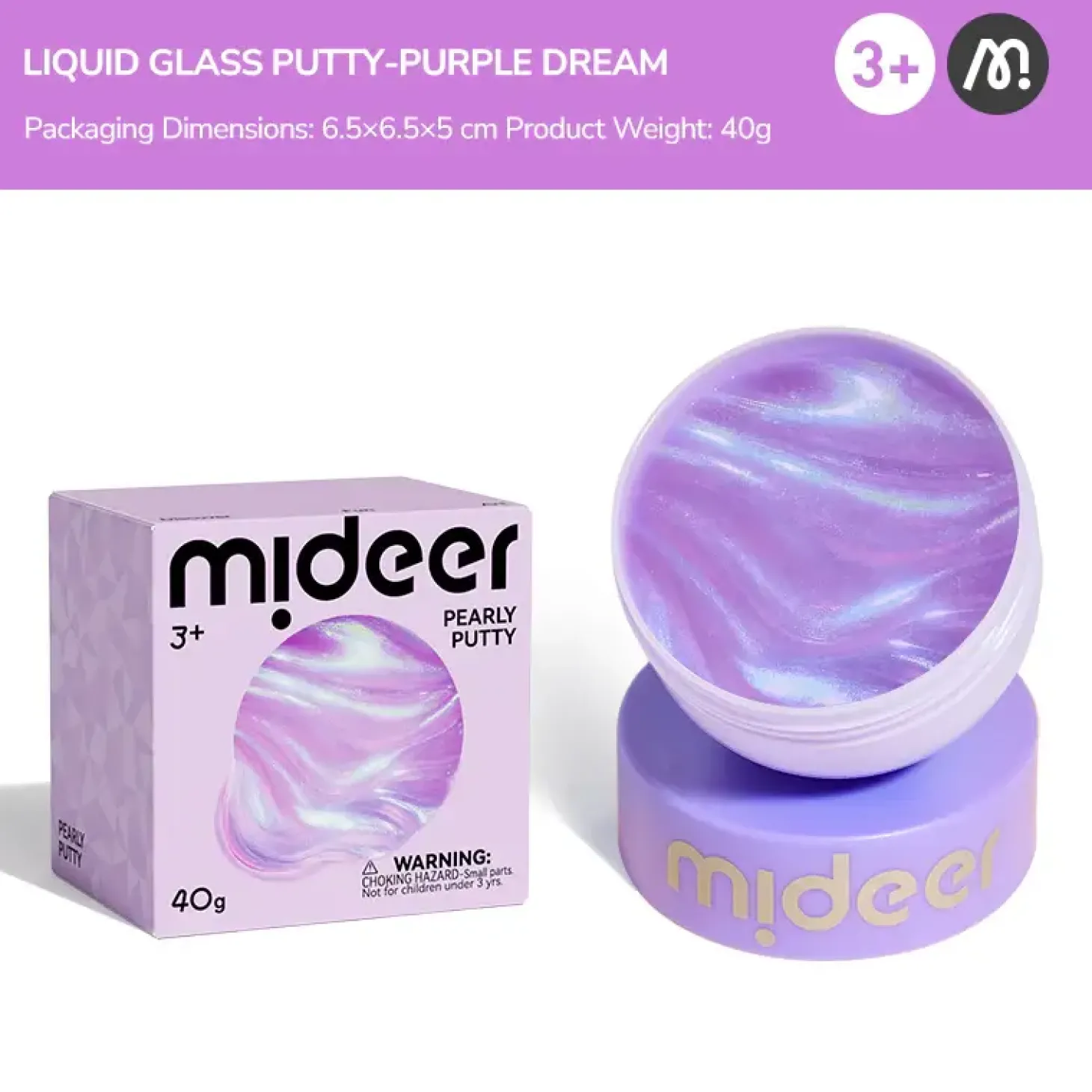 Perłowa masa sensoryczna Pearly Putty - purple dream