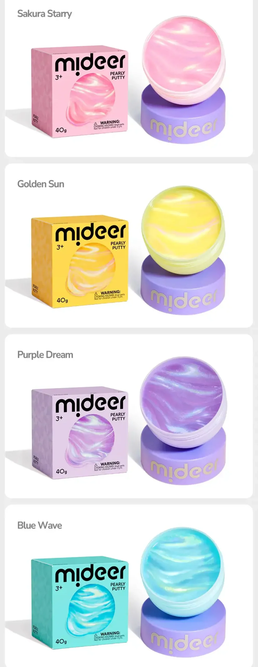Perłowa masa sensoryczna Pearly Putty - blue wave