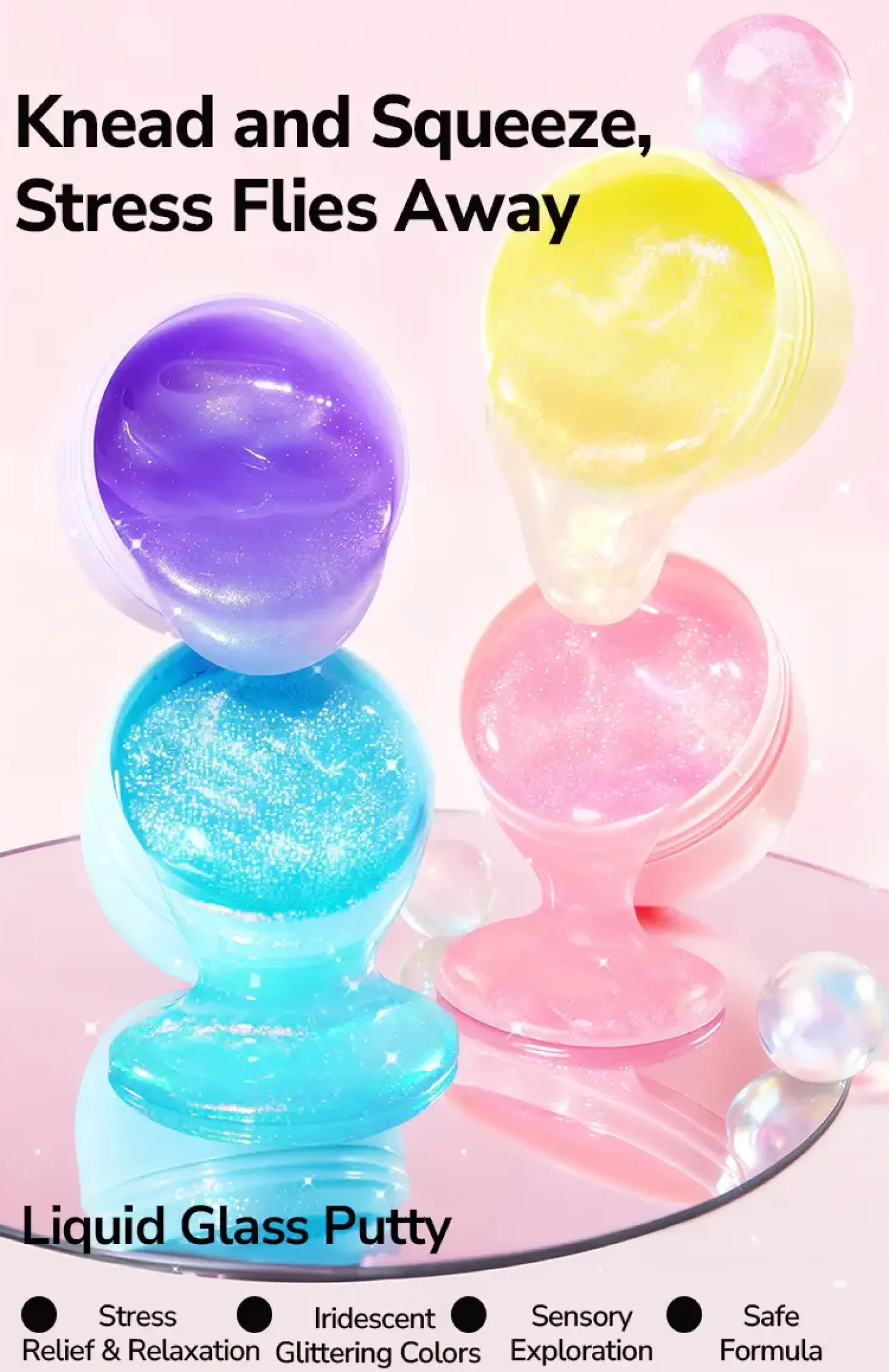 Perłowa masa sensoryczna Pearly Putty - blue wave