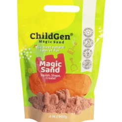 Piasek kinetyczny, 100% NATURALNY SKŁAD - opakowanie re-fill uzupełniające 907g, kolor pomarańczowy