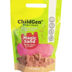Piasek kinetyczny, 100% NATURALNY SKŁAD - opakowanie re-fill uzupełniające 907g, kolor różowy
