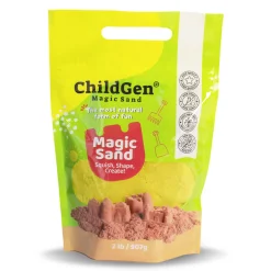 Piasek kinetyczny, 100% NATURALNY SKŁAD - opakowanie re-fill uzupełniające 907g, kolor żółty