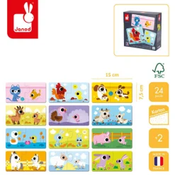 Pierwsze puzzle do pary Zwierzęta i ich dzieci 24 elementy