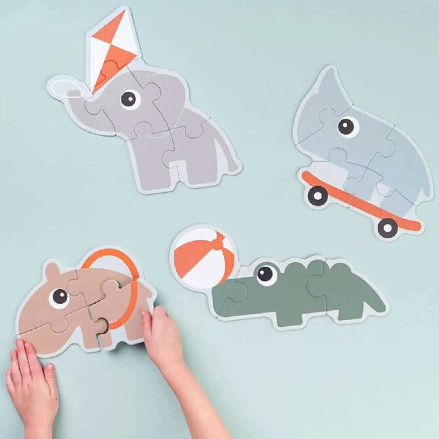 Pierwsze puzzle Zwierzątka na Placu Zabaw Playground