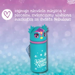 Piórnik stojący tuba niebieski Aura