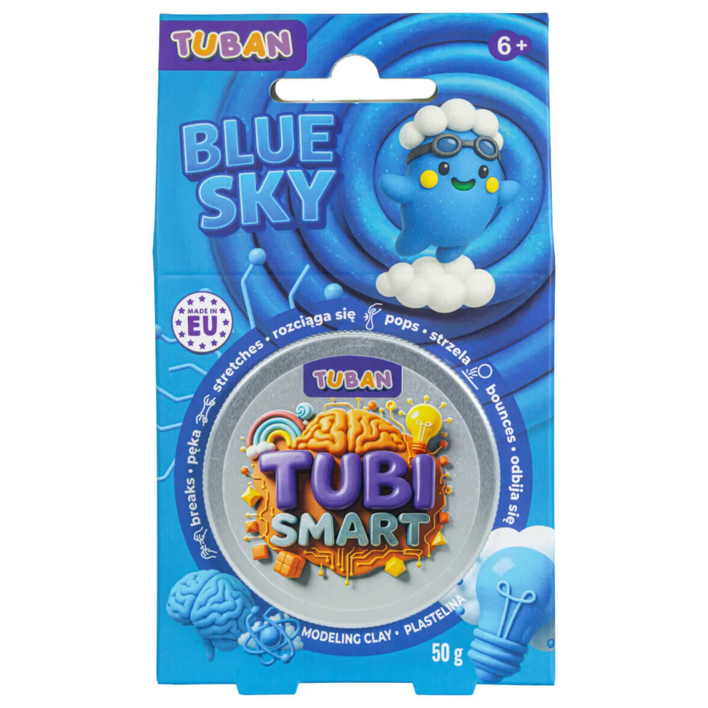 Plastelina Tubi Smart - BLUE SKY, 50g