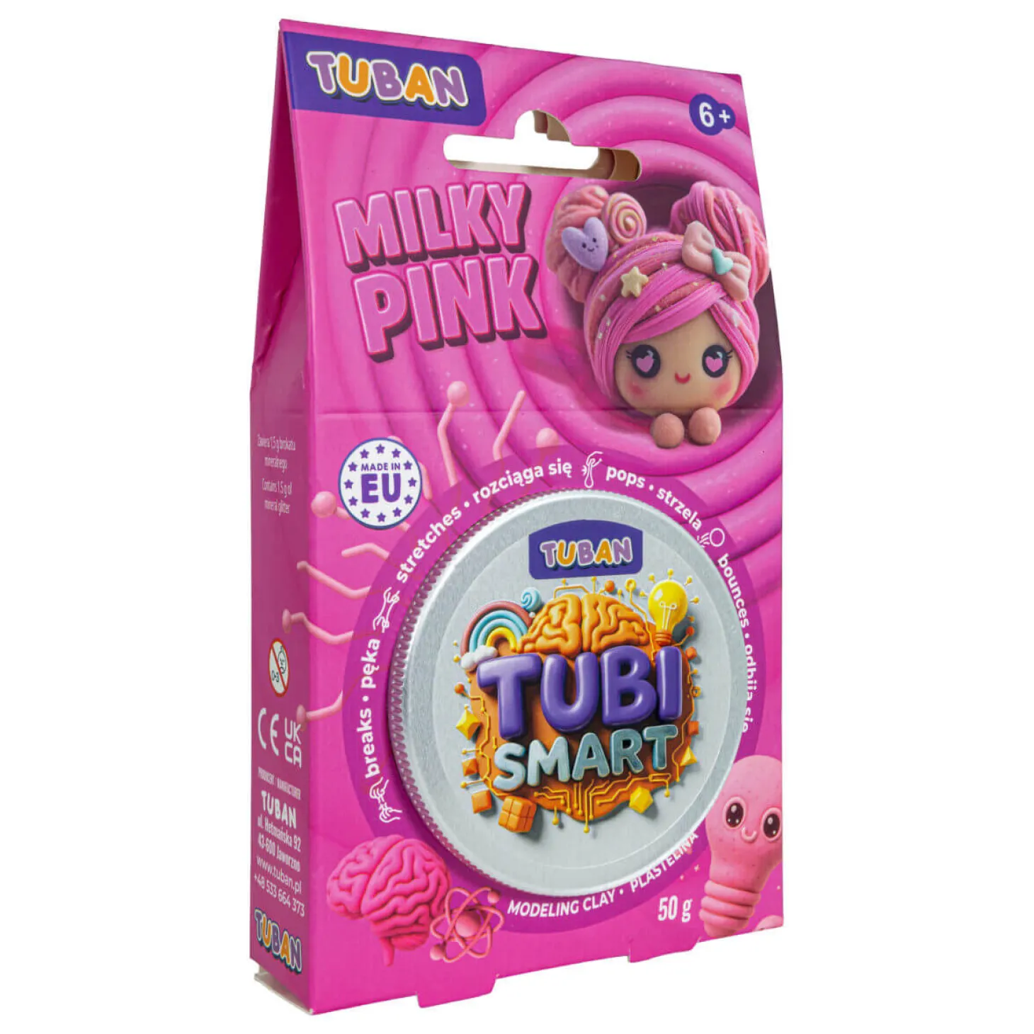 Plastelina Tubi Smart - MILKY PINK, 50g