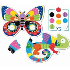 PLAY DUDÙ - zestaw edukacyjny dla najmłodszych 2w1 - KOLORY - puzzle konturowe i gra memo