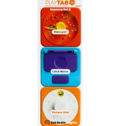 PlayTab Sensoryczne Kwadraty - zestaw 3 ze zgarniaczem kuleczek