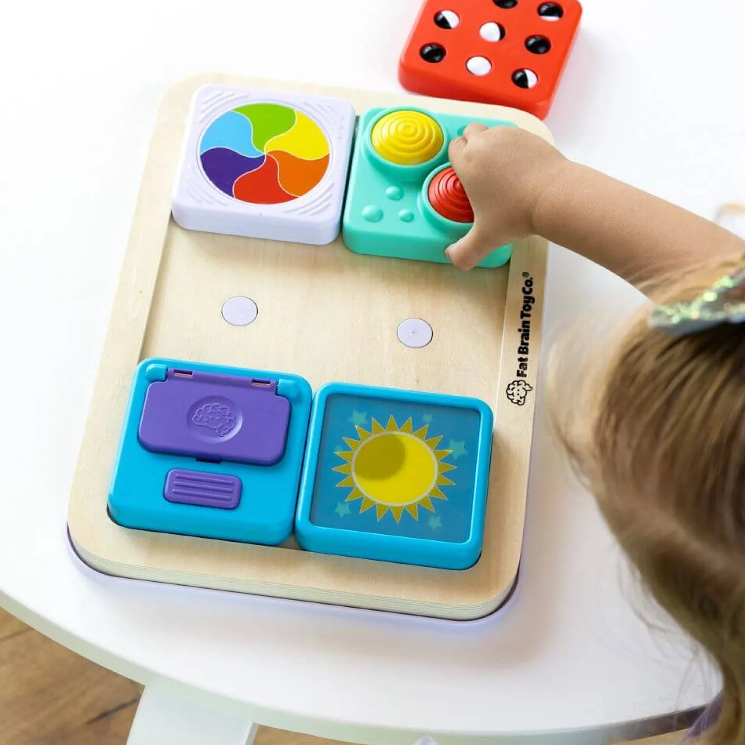 PlayTab Sensoryczne Kwadraty - zestaw 2 z biało-czarnymi kuleczkami
