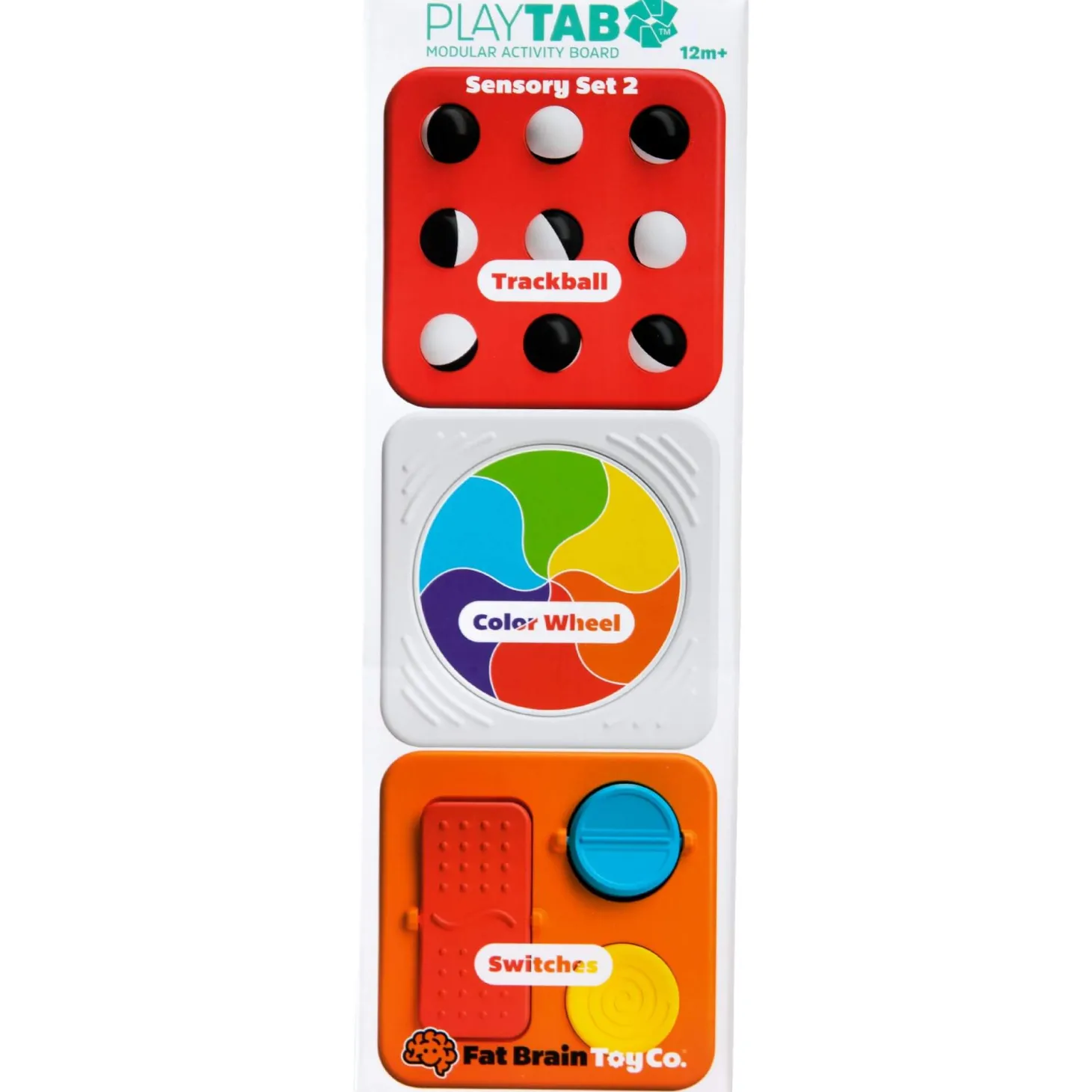 PlayTab Sensoryczne Kwadraty - zestaw 2 z biało-czarnymi kuleczkami