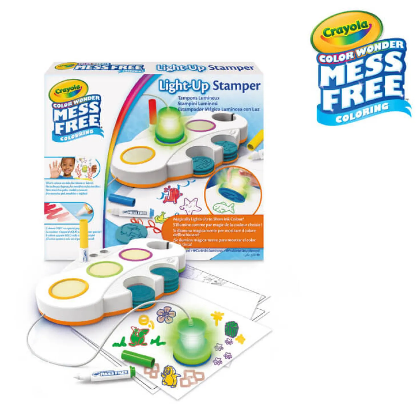 Podświetlane stemple dla dzieci niebrudzące Color Wonder Mess Free 3+