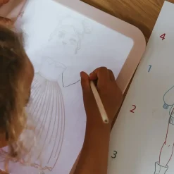 Podświetlany tablet do nauki pisania i rysowania KIDYDRAW-PRO - różowy