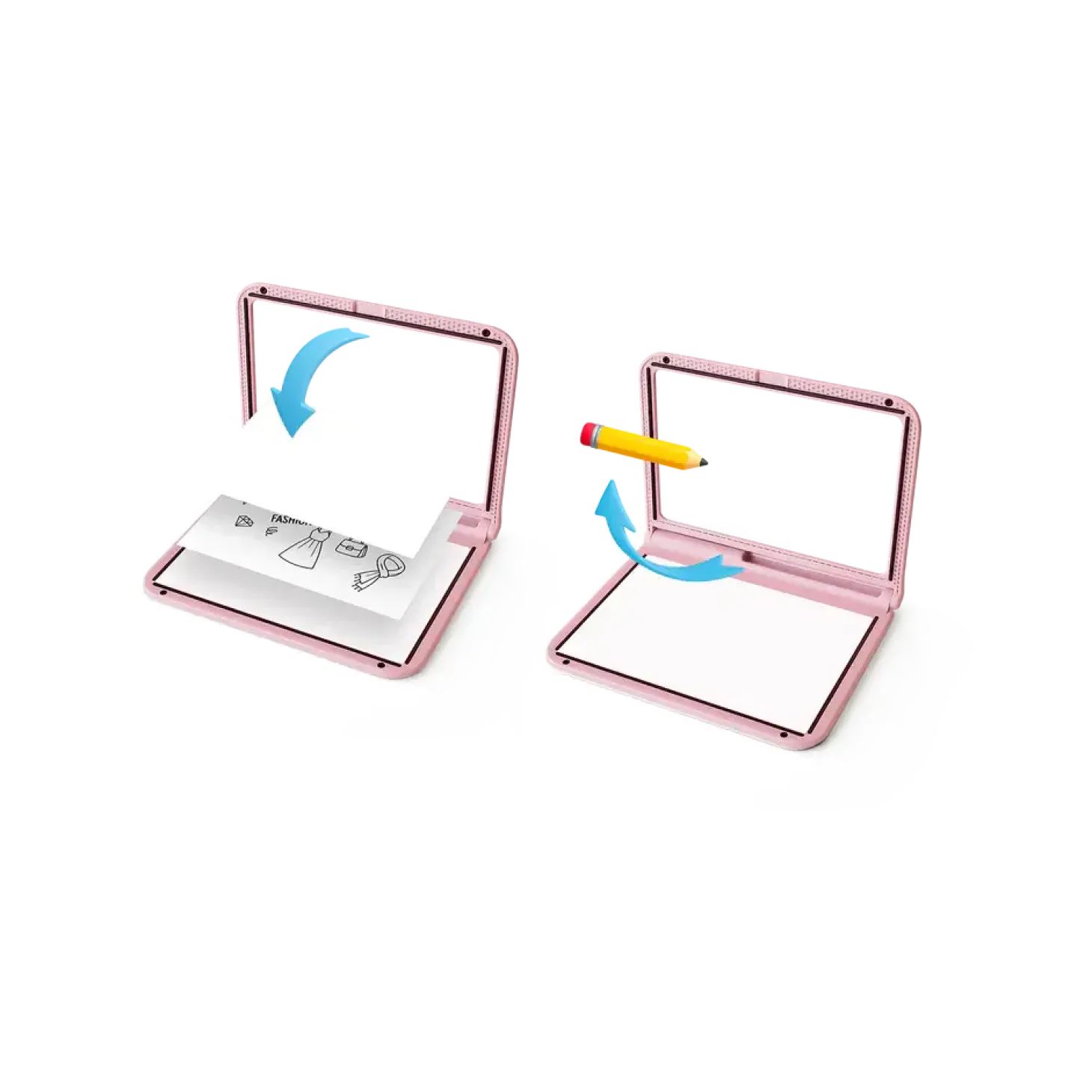 Podświetlany tablet do nauki pisania i rysowania KIDYDRAW-PRO - różowy