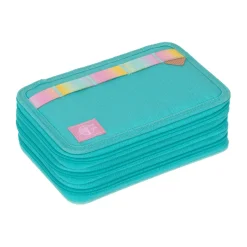 Potrójny piórnik - etui z wyposażeniem Unique, turkusowy